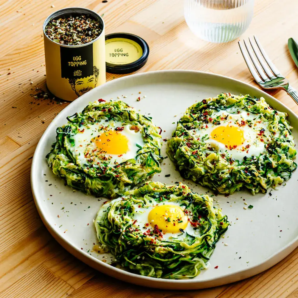 Baked Eggs in Courgette Nests