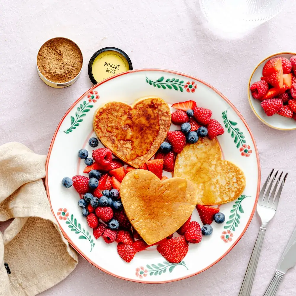 Heart-Shaped Pancakes