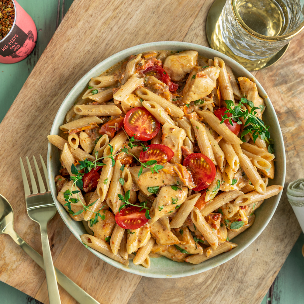 Mozzarella chicken store pasta