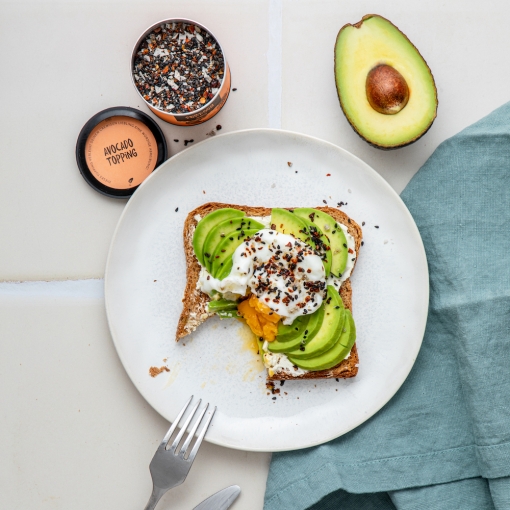 Smashed Avocado on Toast and Poached Egg