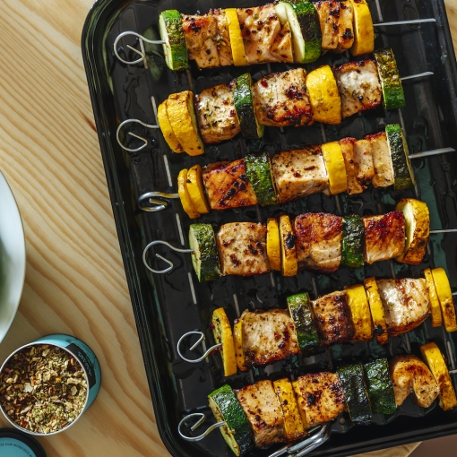 Grilled Salmon Skewers