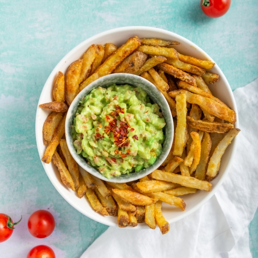 Air Fryer Chips with Guacamole