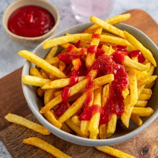 Oven Chips with Home-Made Ketchup