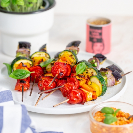 Rainbow Vegetable Kebabs