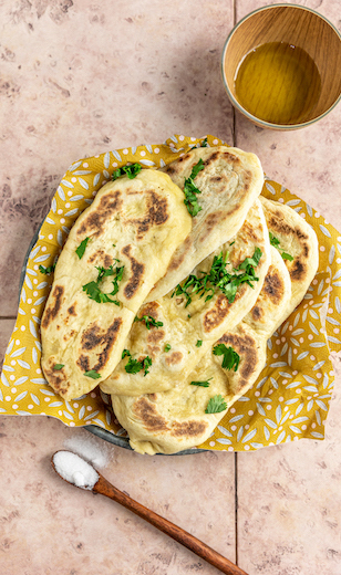Naan bread with spices from Just Spices