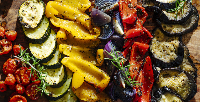 Beautiful Mediterranean roast vegetables from Just Spices
