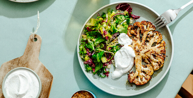 Vegan cauliflower steak from Just Spices