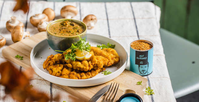 Schnitzel with mushroom sauce