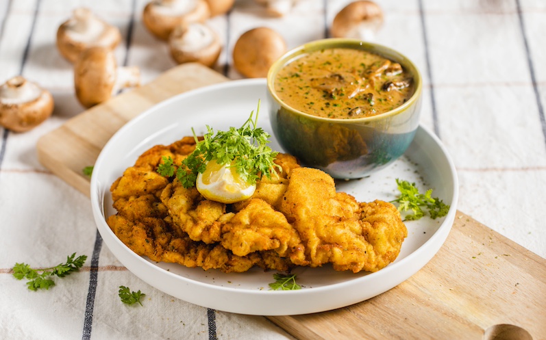 Schnitzel with Mushroom Sauce