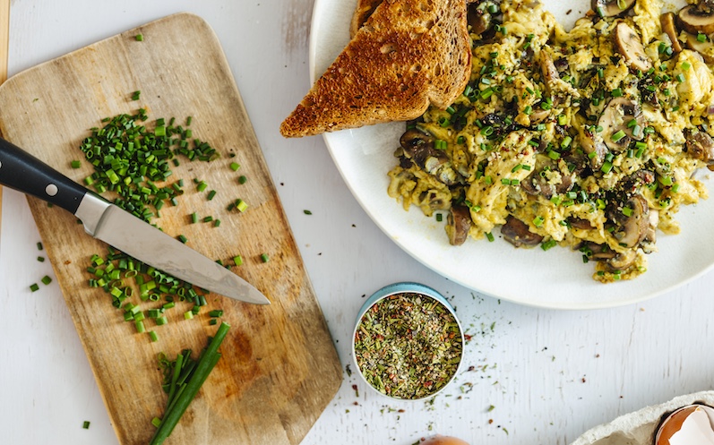 Scrambled Eggs with Mushrooms