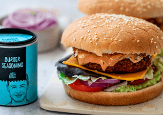 Vegetarian Burger with Burger Seasoning